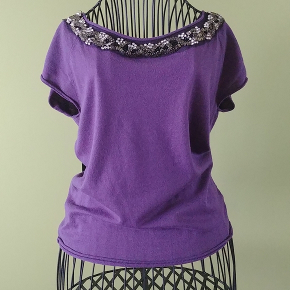 Jones New York Tops - 💜 Purple top with ribbon at the back, size PL